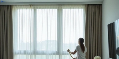 Delicate sheer drape cleaning the-slopes-nsw Matty Curtain Cleaning