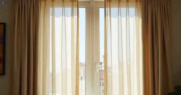 Dull dusty drapes in the-slopes-nsw before professional cleaning